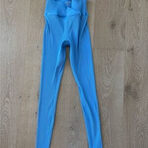 Vibrant Blue Ribbed Leggings Year of ours size M